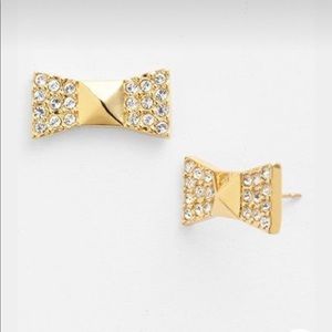 kate spade Locked in Pave Bow Earrings